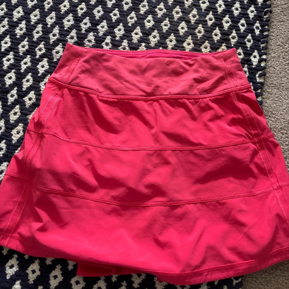 lululemon hot pink pace rival skort